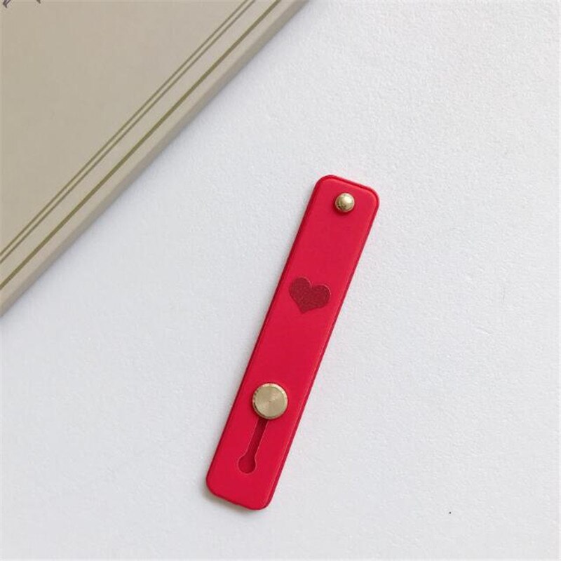 Silicone Wristband Heart Finger Ring Grip Mobile Phone Holder Stand Push Pull Sticker Paste Universal Band Phone Holder Bracket: H