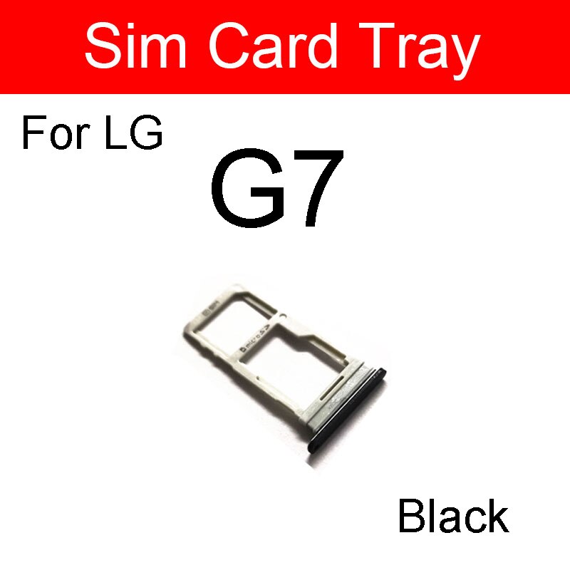 Sd memory sim-kort bakkeholder til lg  g2 g5 g6 g7 g8 g8x sim-kortlæser slot socket adapter reservedele tilbehør: G7 sorte