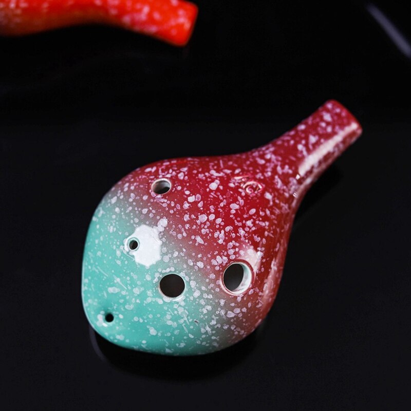 6 Hole Ocarina Keramische Ocarina Wijnfles Stijl Starry Ocarina- Alto C