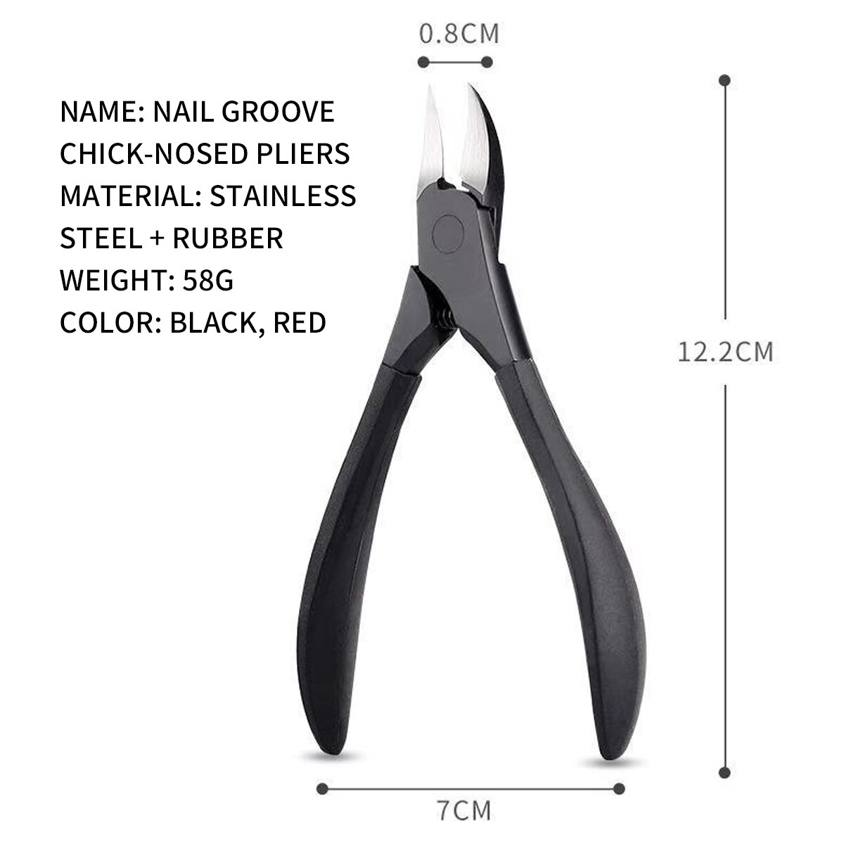 Nail clippers stainless steel needle nose pliers sharp manicure tool thick nail trim