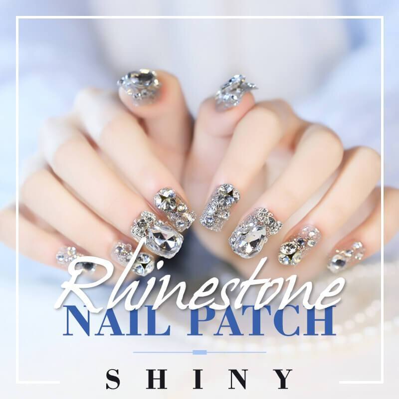 Patch pour ongles en strass brillant, kit de bricolage pour pièces/ensemble, 24: 1