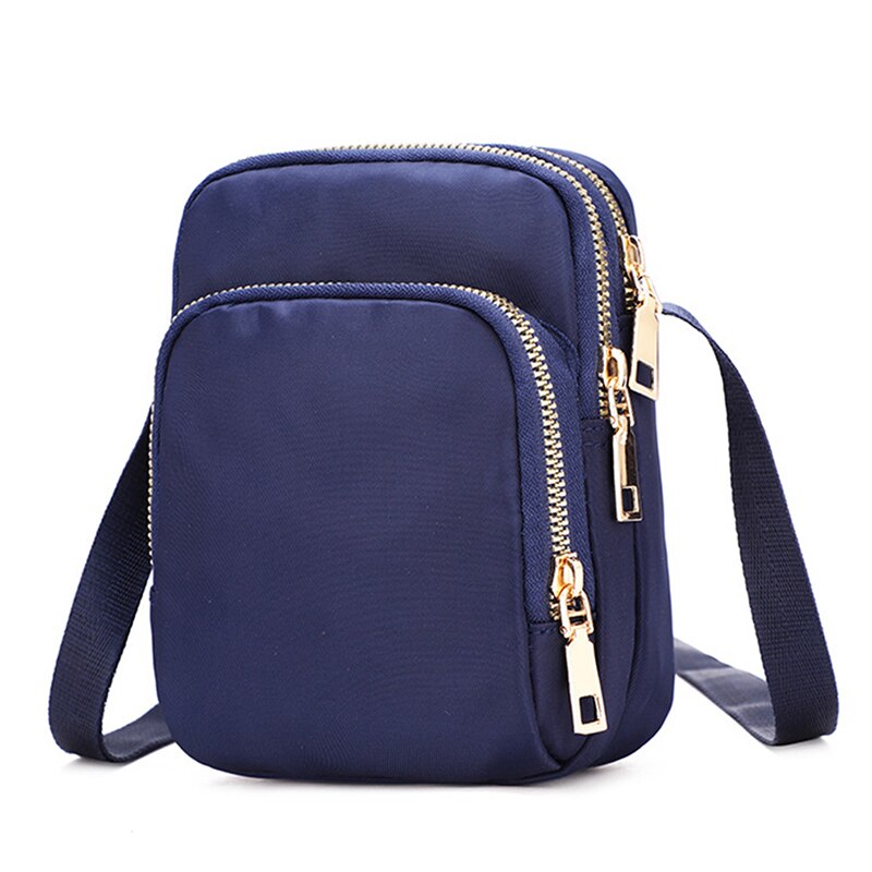 KEEP Frauen Crossbody Reißverschluss Handy Umhängetasche Lady Female Multifunktionshandtasche Handgelenk Geldbörse: dark blue