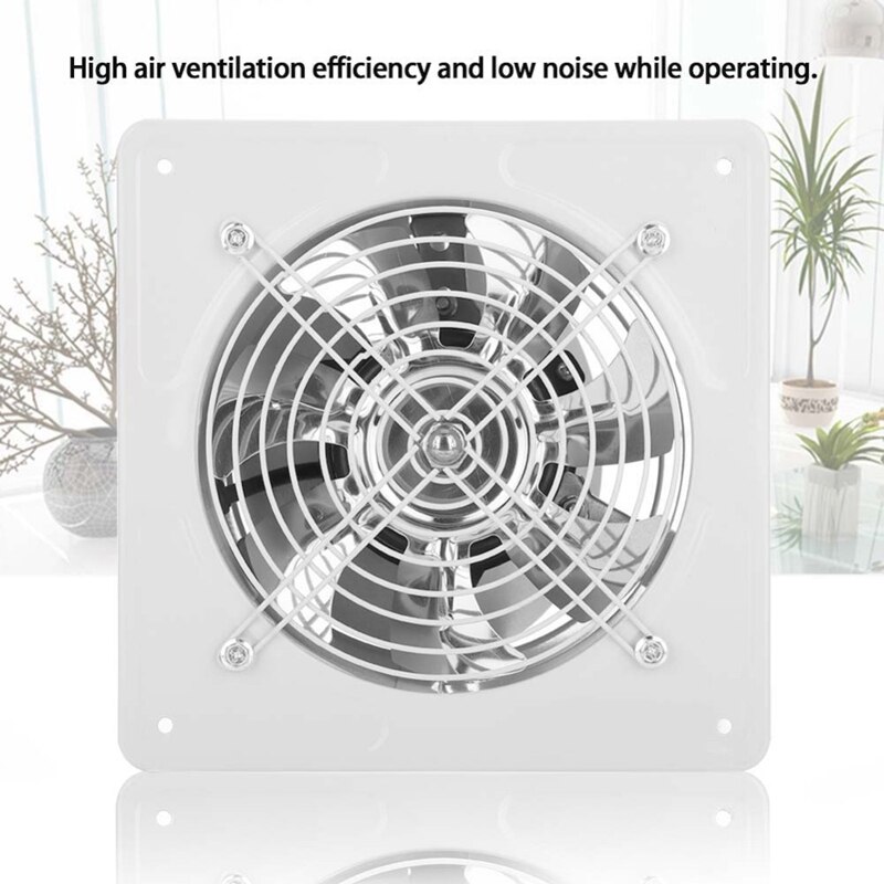 Exhaust Fan 7 Inch Exhauster Wall Mounted Low Noise Air Vent Home Bathroom Kitchen Exhaust Fan Ventilation Extractor 50W 220V