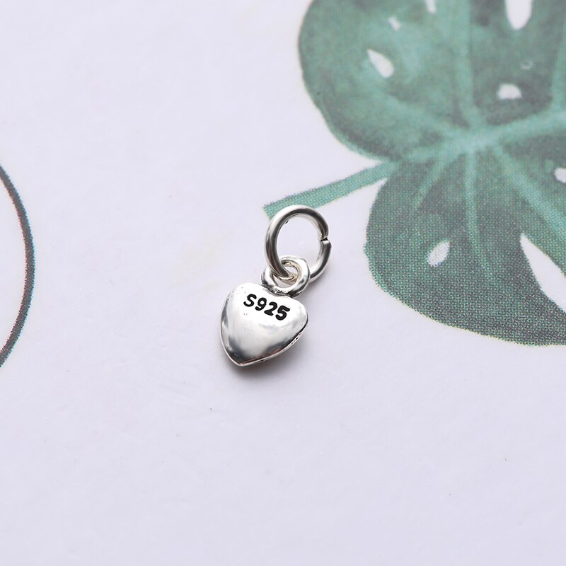 925 sterling sliver kärlek hjärta hänge dam sterling-silver-smycken fantasy berlocker hjärta hänge & halsband hänge för