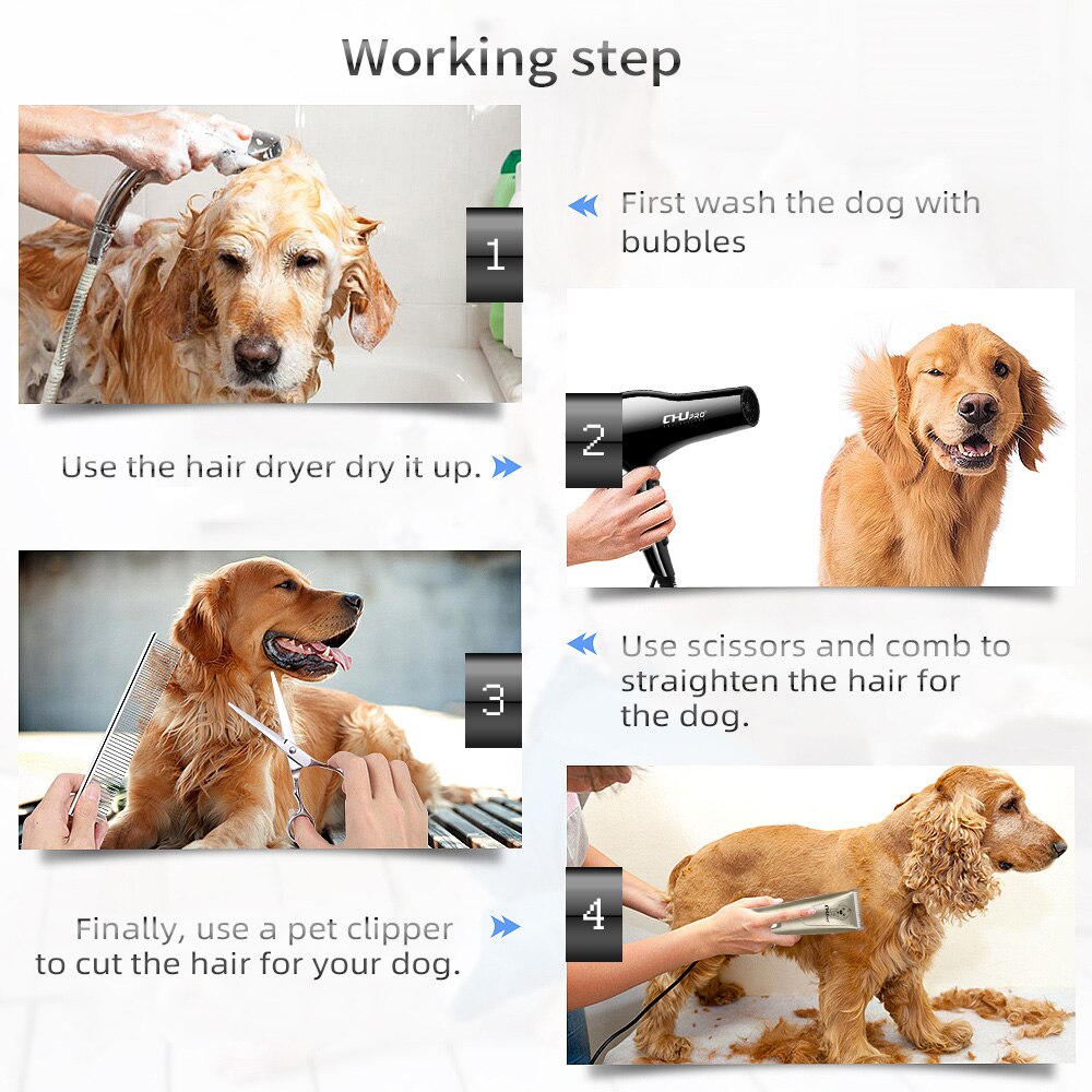 Pet Dog Grooming Clipper Haar Professionalhair Trimmer Kit Oplaadbare Hond Kat Haar Scheren Machine Low Noise Tondeuse