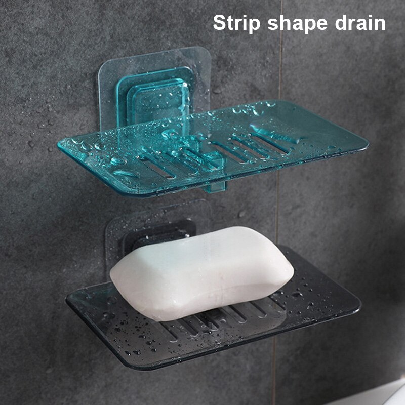 Zeep Rack Geen Boren Wall Mounted Dubbele Laag Zeep Houder Zeep Spons Zeepbakje Badkamer Accessoires Zeepbakjes Zelfklevende