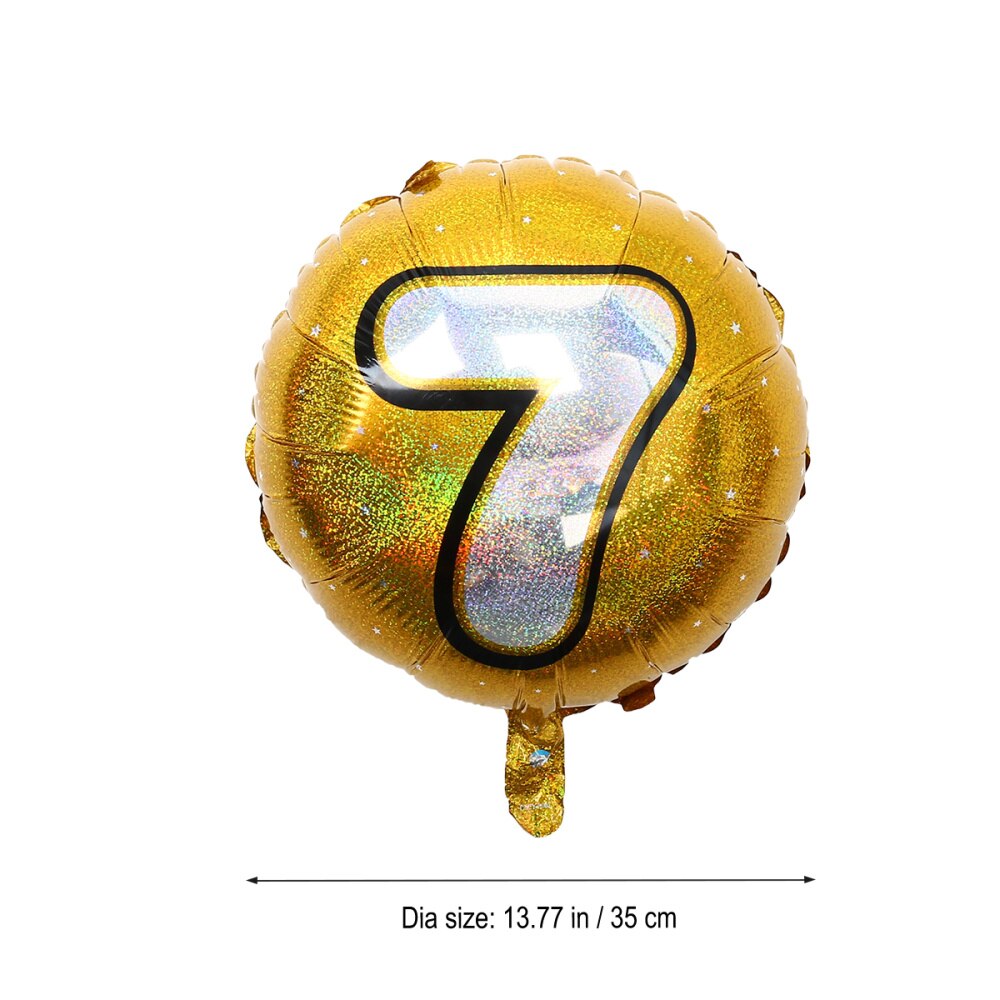 Number 4 Helium Foil Balloons Birthday Number Balloons 4 for Wedding Anniversary Decoration (Gold)