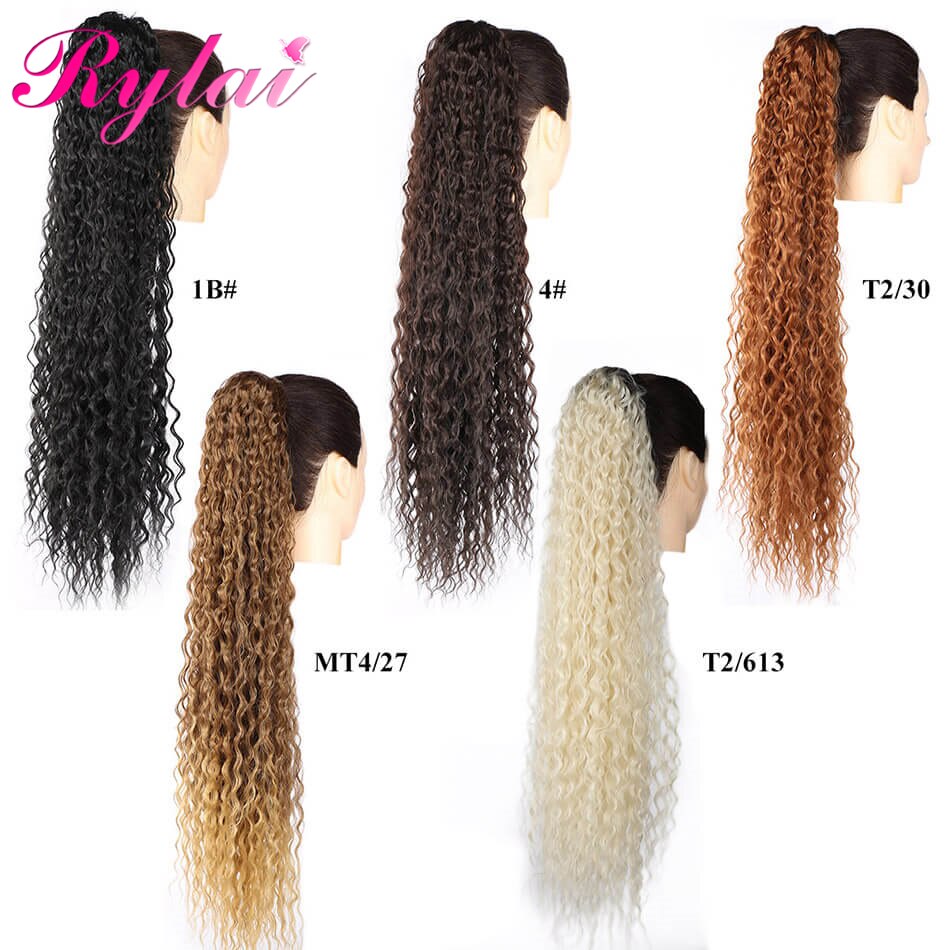 Ponytail Extensions With Clip In Hair Extensions Synthetic Drawstring Ponytail For Women Pony Tail Hair Extensions By RYLAI