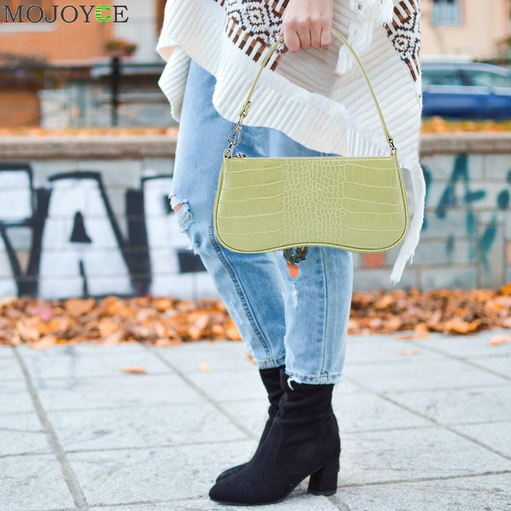 Moda jacaré padrão bolsa totes senhora do escritório ocasional pequeno ombro underarm bolsa senhora menina sacos de embreagem com zíper portátil