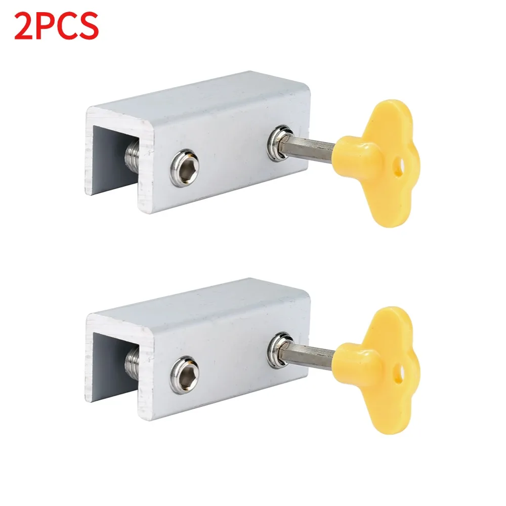 1-10 Stuks Verstelbare Raamvergrendeling Stopper Veiligheidssloten Restrictor Voor Baby Kids Non-Punch Schuifdeur Raam Limiet Hardware: Sky Blue