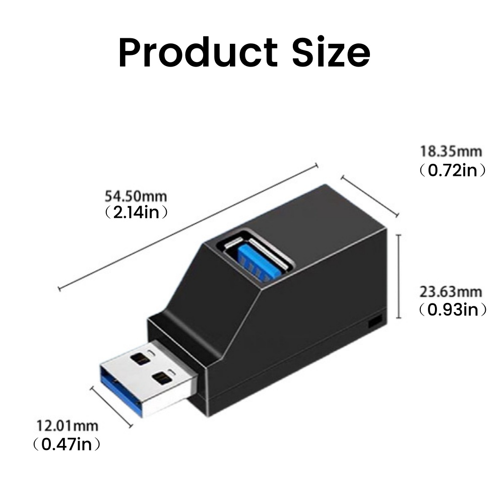 USB 3.0 HUB Adapter Extender Mini USB Splitter 3 in 1 USB Type C Hub Hoge Snelheid USB 2.0 Adapter voor PC Laptop U Disk Kaartlezer