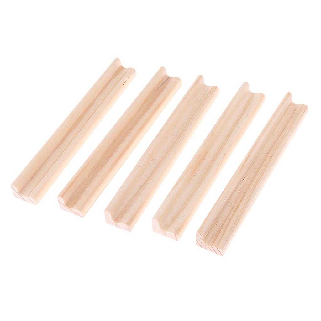 5Pcs Houten Vervanging Brief Houders Houten Rekken Voor Bordspellen Arts Ambachten