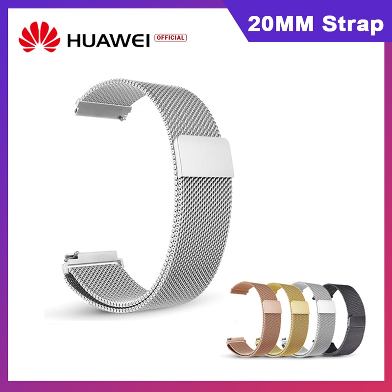 20Mm Horlogeband Rvs Mesh Horloge Band Polsband Vervanging Voor Huawei Horloge Gt 2 42Mm/Honor Magicwatch 2 42Mm