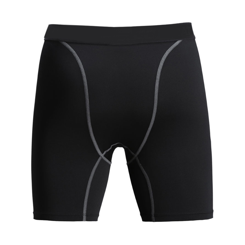 Mens Compression Shorts Elastic Quick Dry Tight GYM Fitness Layer Athletic Underwear: 80-90kg / Black