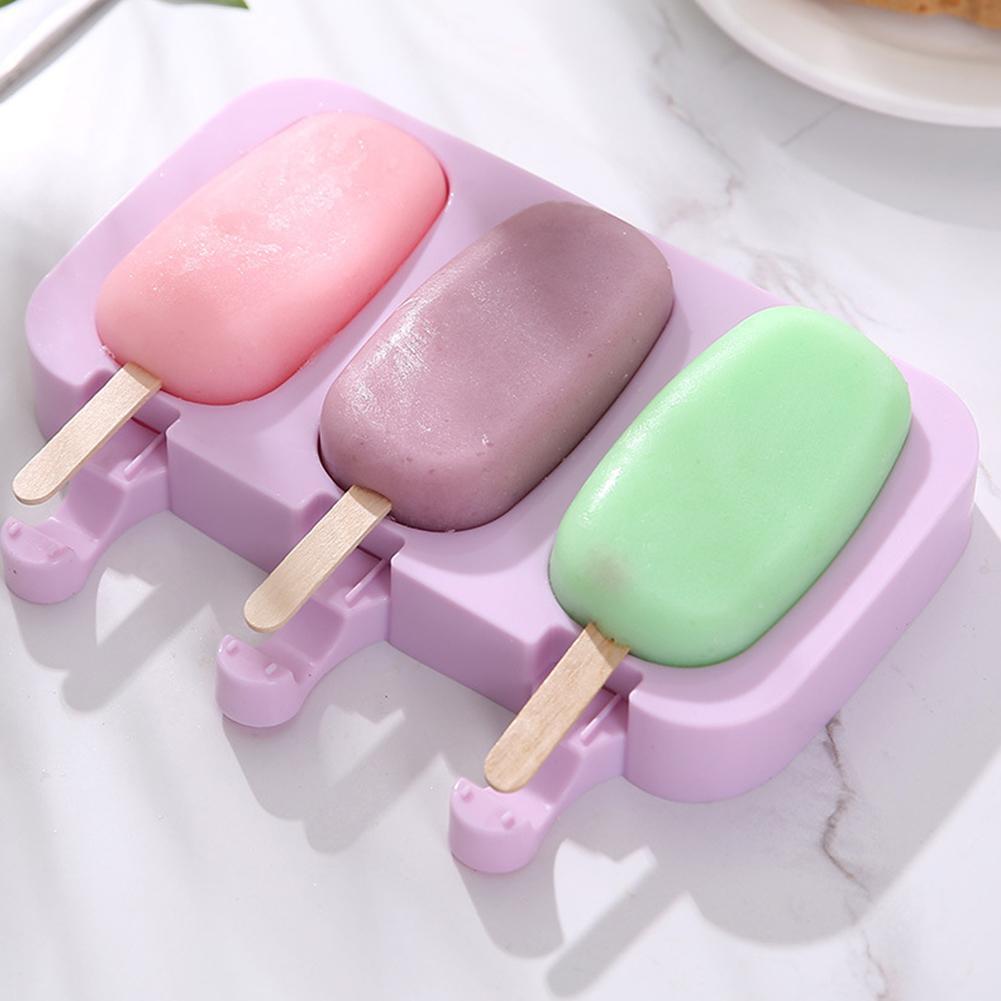 Moule à glace en silicone pour bâtonnets de glace, moules à glace recouverts, moules à glace pour enfants,  x8 moules en 7, 50 bâtonnets faits à la main, glace en bois  m0 l 2