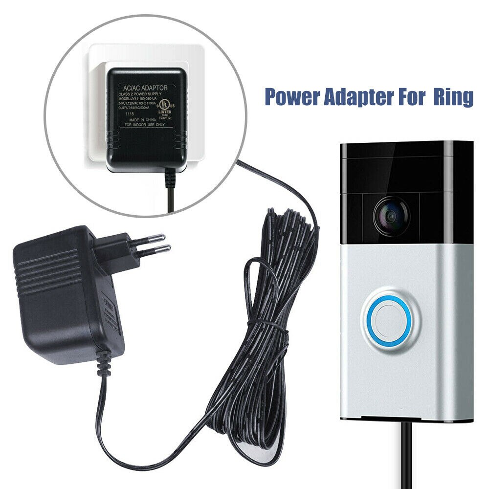 Ac 18V 500mA Voeding Adapter Transformator Eu Plug Voor Video Ring Deurbel 2 Pro 120V Ac Adapter plug Muur