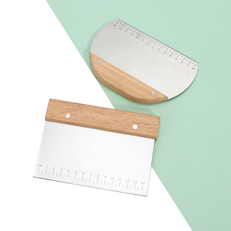 Coupe-pâtisserie en acier inoxydable, grattoir à farine, échelle de hachoir, coupe-pâte à Pizza, couteau ondulé, trancheur de frites