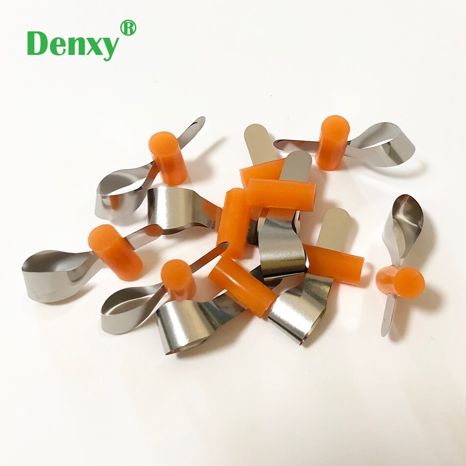 Bandes de Matrice dentaire en métal, 50 pièces/boîte, automatrice dentaire sans retenue avec casier, Matrice sectionnelle profilée, double Matrice antérieures