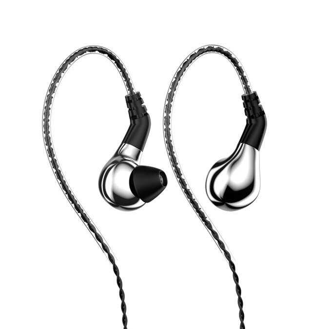Blon BL-03 10mm Carbon Nanotube Diaphragm High Dynamic HIFI Earphone with detachable Cable zs10 Pro: silver no mic
