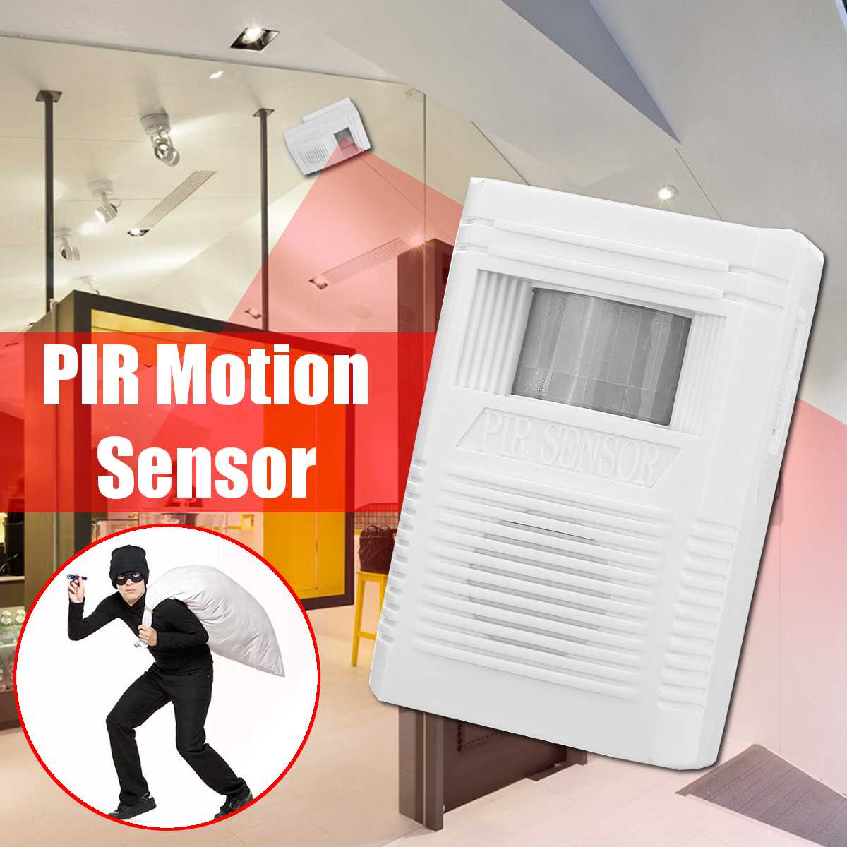 Door Window Entry Security IR SENSOR ALARM Door Infrared Sensor Alarm Host Burglar Security Alarm System Home Protection Kit