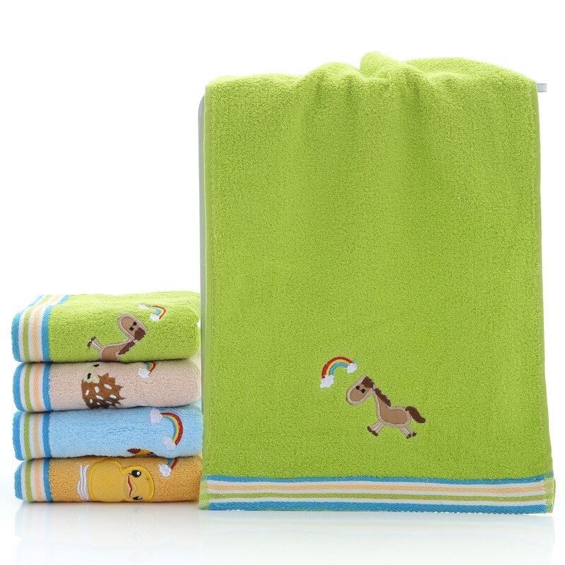 Lasten kasvopyyhe jokapäiväiseen elämään eläinkuvioinen pehmeä puuvillainen unisex kasvopyyhe lapselle 25 x 50cm suorakaiteen muotoinen kasvopyyhe: C3