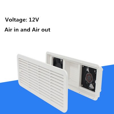 Tovejsstrøm luft ind og ud ventilator rv side luft ventilation trailer campingvogn ventilator blæser lav støj og stærk vind blæser blæser 12v 220v: 12v -vejs ventilator