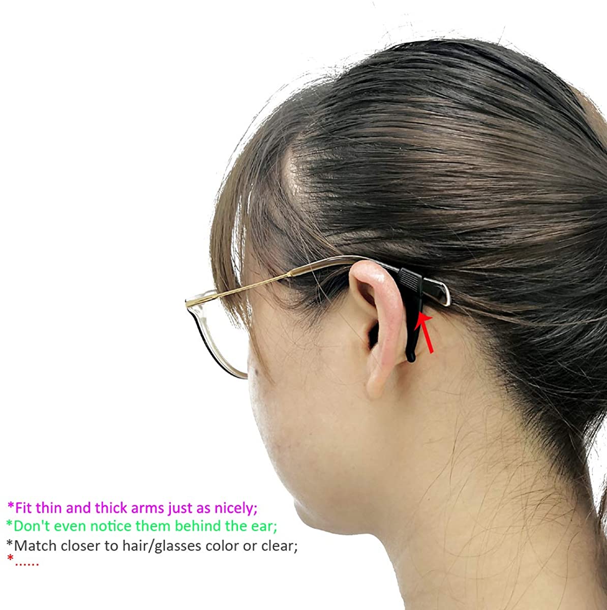 1Pair Silicone Anti Slip Ear Hook Eyeglass Eyewear Accessories Eye Glasses Grip Holder Spectacle Eyeglasses Ear Grip