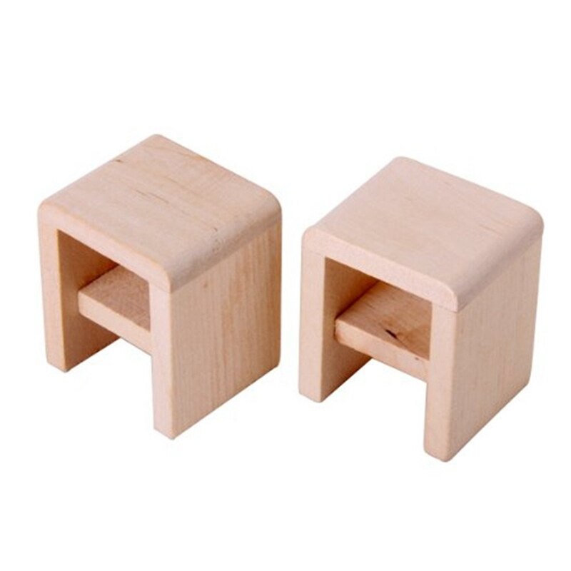 Mini Children Wooden Doll House Furniture Kids Bedroom