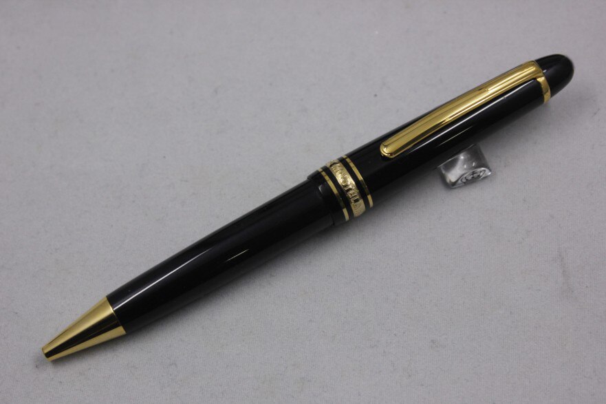 Luxus Stift MB Monte Schwarz Harz Gold und Silber Meisterstuck 145 Rolle Ball Blance Unterschrift Brunnen Stift Büro Liefert: 145-Gold-Kugelschreiber