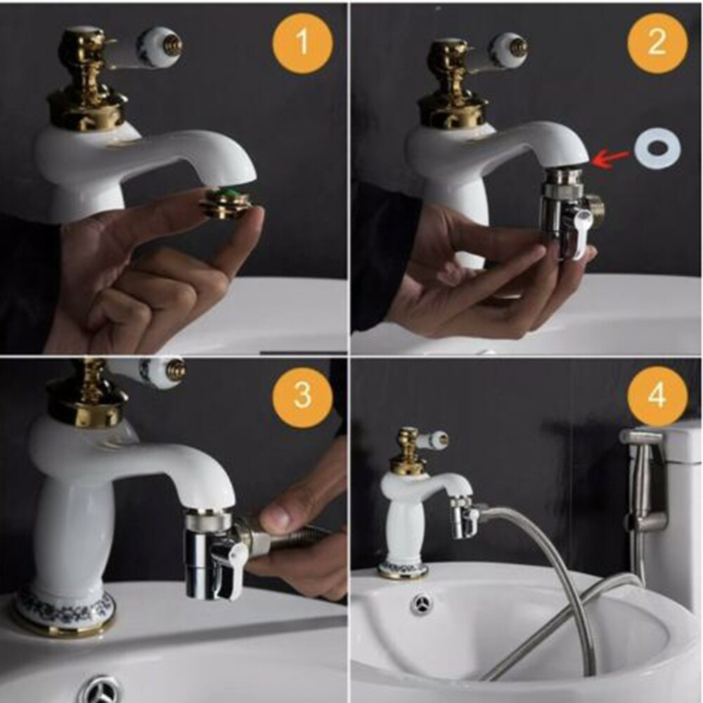 Schakelaar Kraan Adapter Aanrecht Splitter Omschakelklep Water Tap Connector Voor Wc Bidet Douche Kichen Accessoires