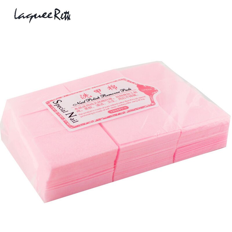 Roze Katoenen Doekjes voor Gel Nagellak Soak Off Remover Lint Katoen Papier Pad voor Nagellak Aceton Remover