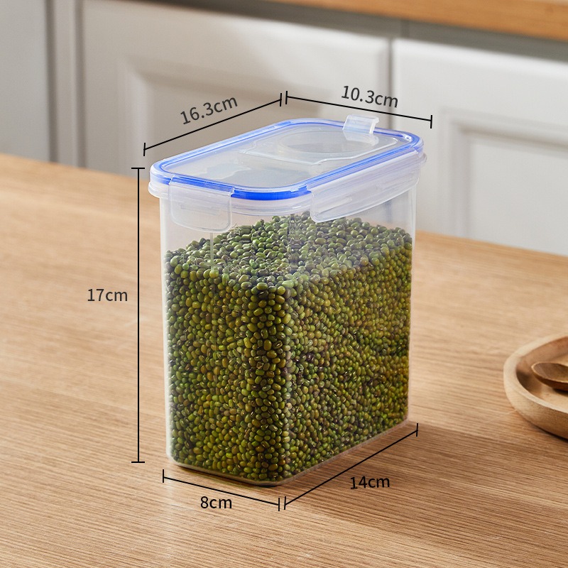 Luftdichtes Vorratsglas für sterben Küche – Insekten- und feuchtigkeitsbeständiger Behälter für Getreide, Mehl und verschiedene Trockenwaren: Blau