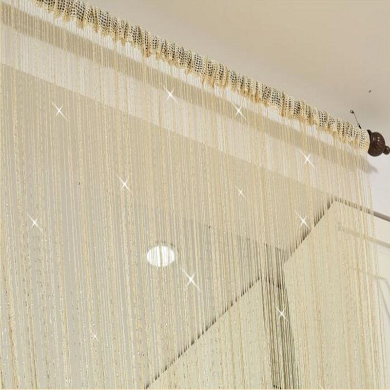 1x2 M Beaded String Curtain Door Curtain Beads Thread Curtains Window Wall Panel Room Doorway Home Living Room Wedding Decor