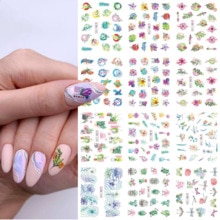 Water Nail Decals Bloemen Leafs Ontwerpen Nail Stickers Decoratie Voor Nail Tips Beauty