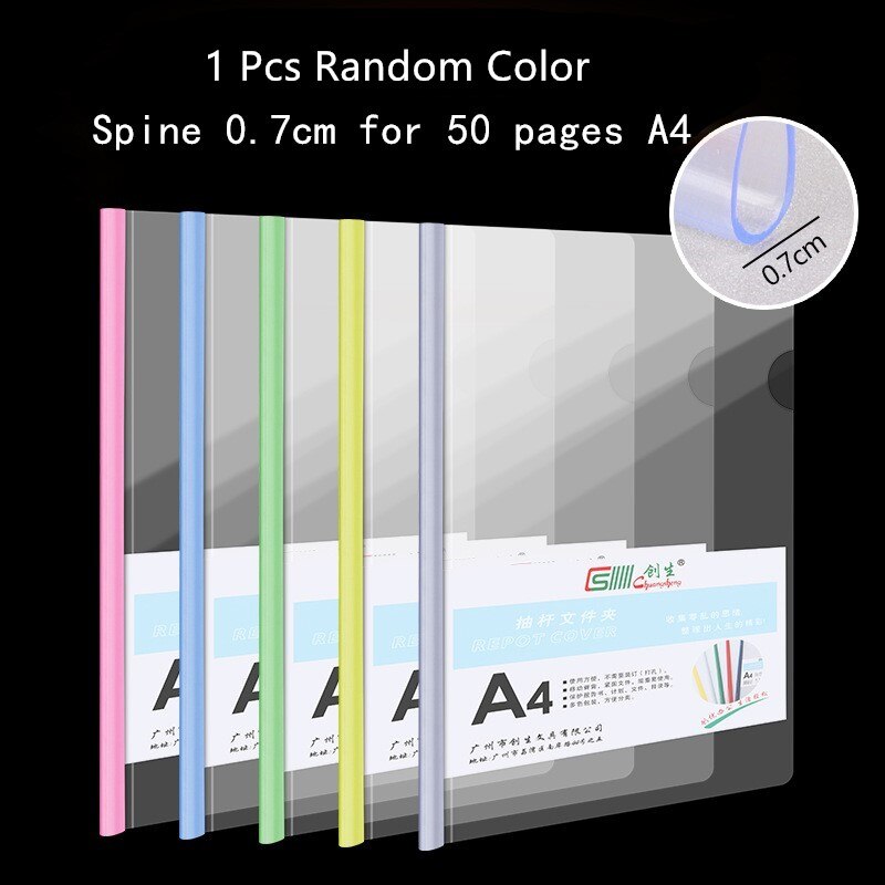 Waterproof Transparent File Folders A5 Binder Clip Planner Report Resume Document Organizer School Supply Office Stationery