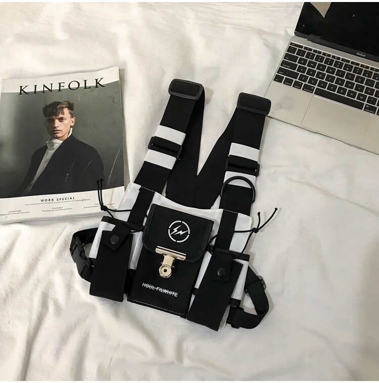 NEUE Original praktisch Tasche Brust Tasche Weste Tasche & Oxford Tuch Umhängetasche Hüfte-hüpfen Tasche breite 26cm Höer 21cm: B