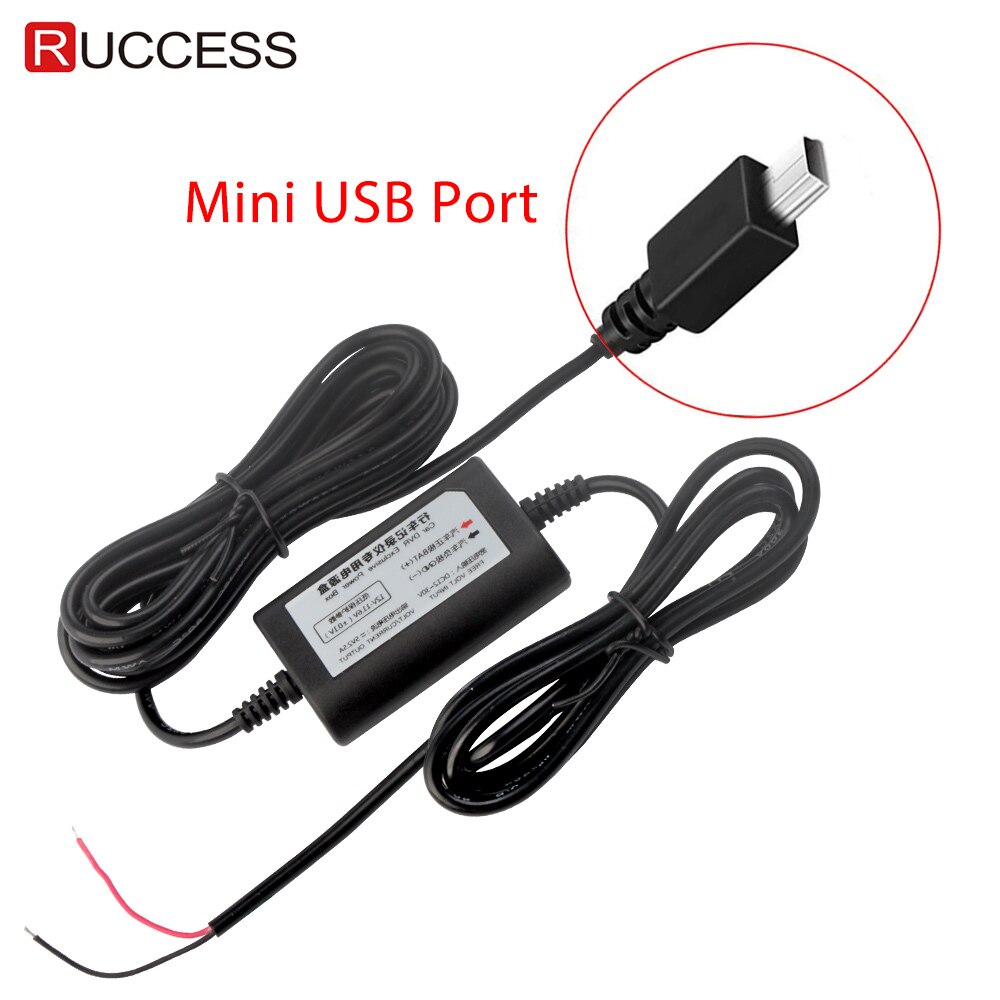 Ruccess Harde Draad Kit Mini Micro Usb 12V Naar 5V 2.5A Auto Adapter Dvr Oplaadkabel Hardwire kit Voor Xiaomi/70mai/Dash Cam: Mini 5V