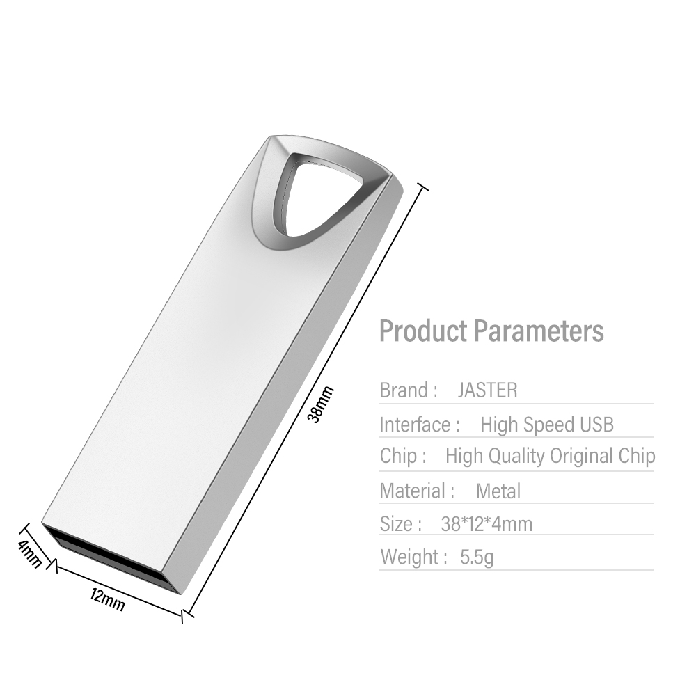 Unidades flash USB de metal de alta velocidade 1GB 2GB 4GB Pendrive 8GB 16GB Pen Drive 32GB 64GB Memória USB Sticks