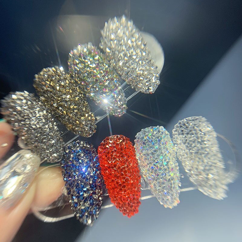 1mm diy ab mini lille glas negle rhinestone perler micro nisse krystal glitter negle kunst dekoration manicure tilbehør
