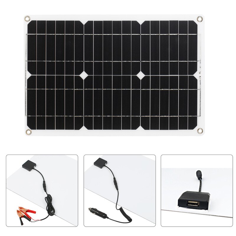 180w 12v solcellepanel sett 1/2 usb-havn av monokrystallinsk modul lcd-skjerm med 20a solcelle ladekontroller