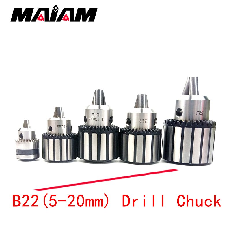Borrchuck  b10 b12 b16 b18 0.6-6mm 1-10mm 1-16mm 1-13mm 3-16mm 1-16mm chuck för cnc verktygsmaskin borrchuck rotationsklämning: B22(5-20mm)