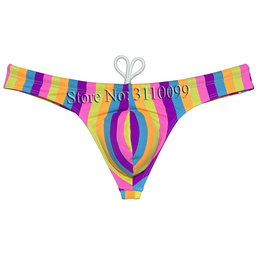 Herren Eisseidenfutter Bade Tanga Badeanzug Beachwear Badehose Bikini Bademode Unterwäsche: S / Freier Raum