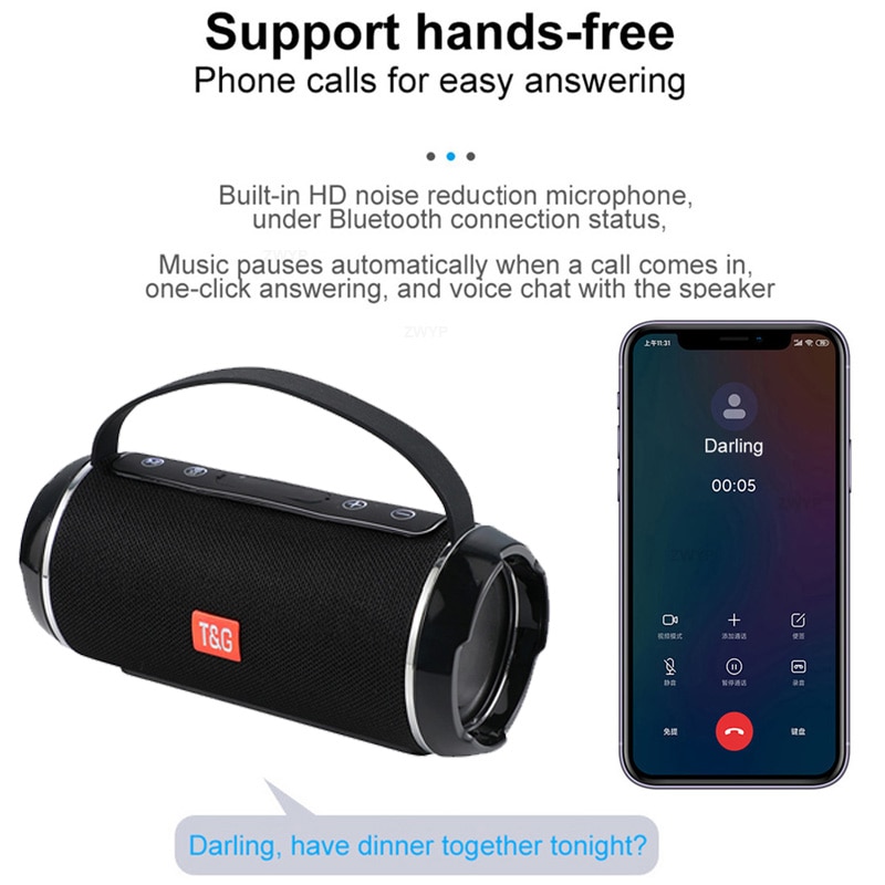 TG116C Draadloze Krachtige Bluetooth Speaker Box Outdoor Luidsprekers Subwoofer Muziek Center Boombox 3D Stereo Radio