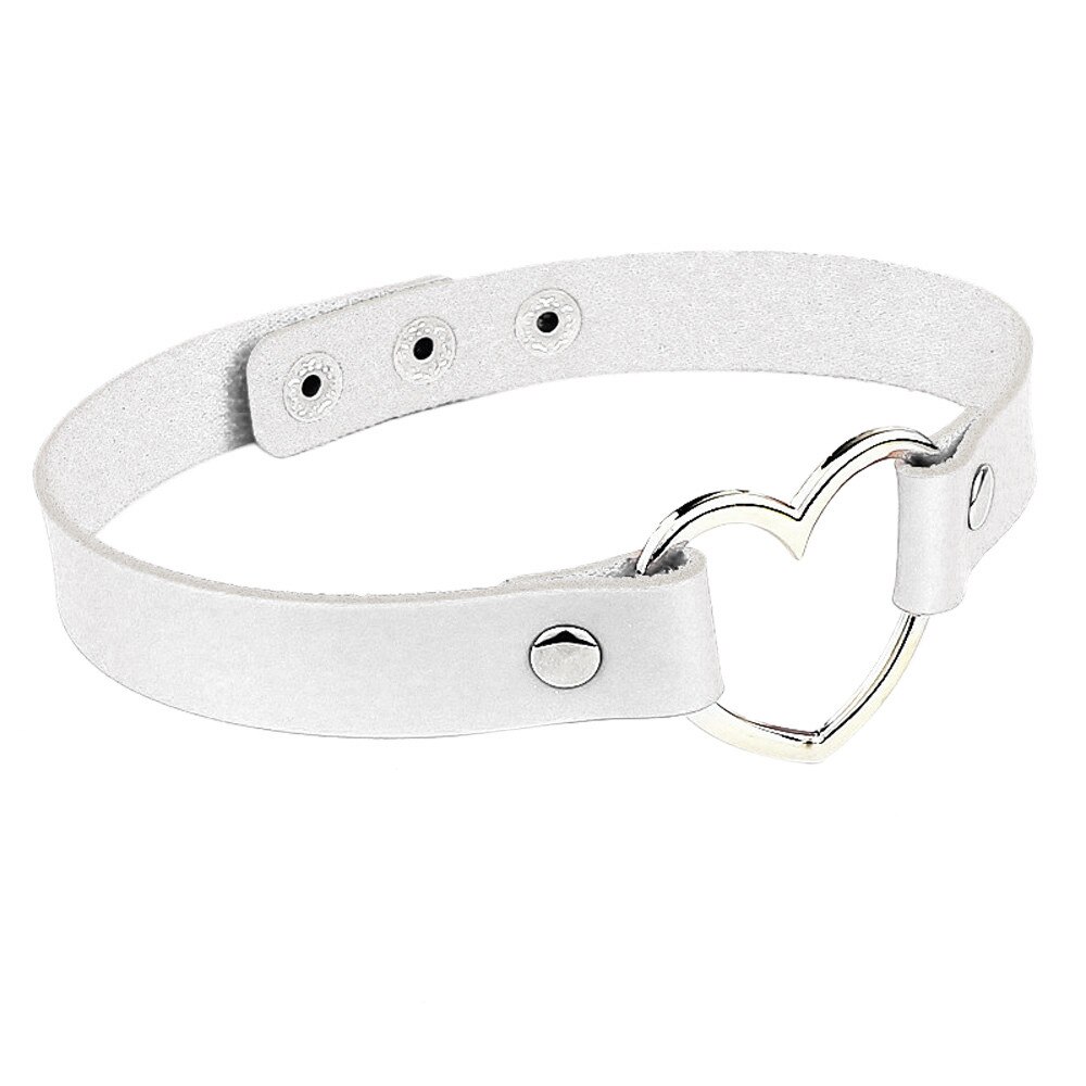 1 Stück Choker Halskette Punk Leder Hals Kette Kragen Herz Liebe Schmuck Weibliche Hals Schlüsselbein Kette Schmuck
