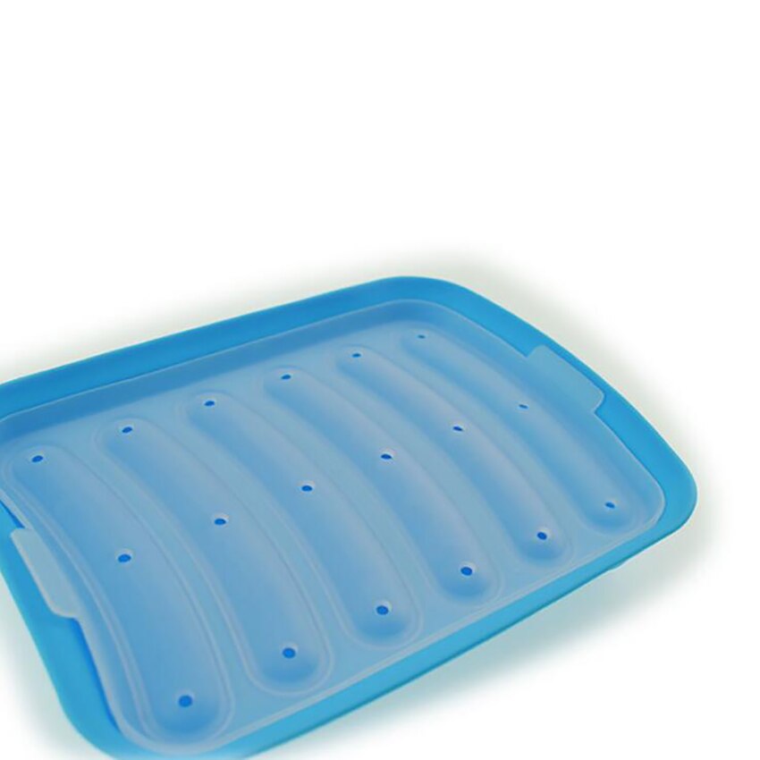 6 cavità Salsiccia caldo cane Stampo in silicone FAI DA TE Fatti A Mano Hamburger padella, stampi per Pannello Vassoio del Cubo di Ghiaccio Della Gelatina Della Caramella Della Torta Al Cioccolato