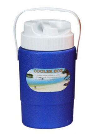 1L and 8L beer cooler box PU round incubator ice cube freezer outdoor fishing food grade plastic ice bucket: 1L blue