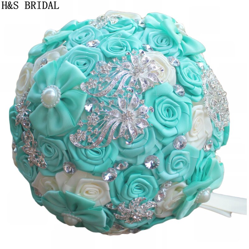 H&amp;S BRIDAL Blue Wedding Bouquet bouquet de mariage wedding flowers bridal bouquets wedding accessorize