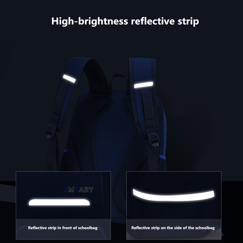 OKKID primary school backpack for boy elementary student backpack kids school bag pack reflective strip children book bag