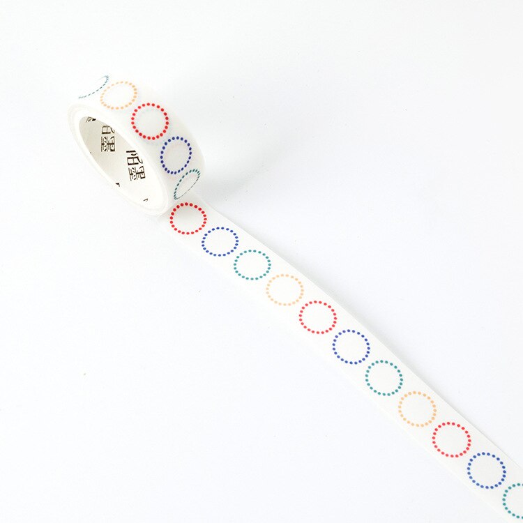 15mm*3M Fresh Simple Grid Lines Sulphuric Acid Paper Washi Tape Scrapbooking DIY Masking Tape Decorative Sticker School Office