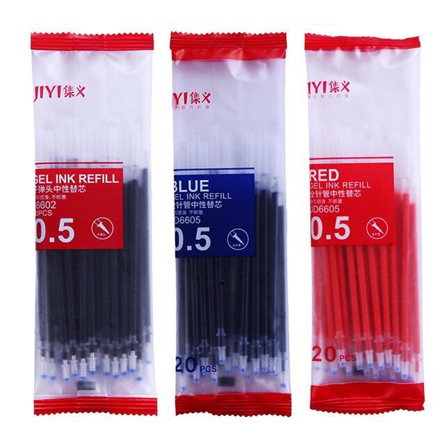 20pcs/set Gel Pen Refill 0.5mm Office Signature Ro... – Vicedeal